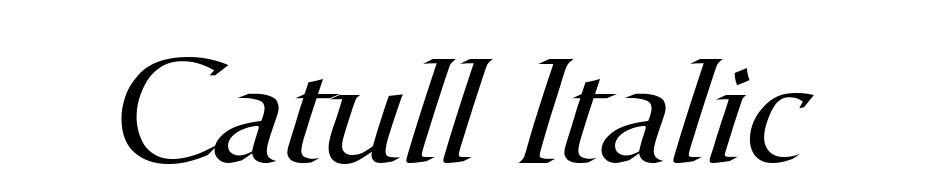 Catull Italic Yazı tipi ücretsiz indir